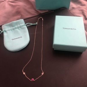 Tiffany & Co. pink sapphire and diamond necklace